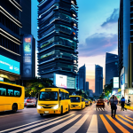 Smart City Management with IoT**

"A bustling Kuala Lumpur city street scene, showcasing smart sensors integrated into streetlights and buildings, monitoring air quality and traffic flow. People are going about their daily lives, using smartphones to access city data. Fully clothed, appropriate attire, safe for work, perfect anatomy, natural proportions, professional digital art, high quality, vibrant colors, family-friendly."

**