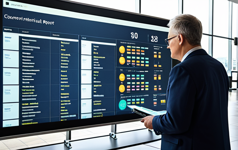 스마트시티 디자인을 위한 예산 관리 전략 - **

A transparent financial report displayed on a large screen in a modern city hall. Diverse citize...